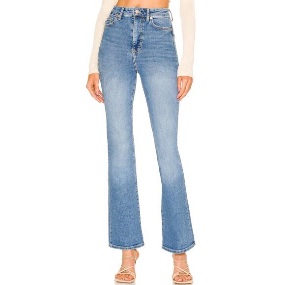 Lovers + Friends Greyson Ultra High Rise Slim Boot Jeans in Cypress Size 27 - Picture 1 of 7